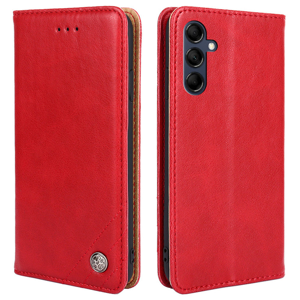 For Samsung Galaxy M14 5G Shockproof Phone Case Triangle Stitching Line Stand PU Leather Wallet Cover For Samsung Galaxy M14 5G Shockproof Phone Case Triangle Stitching Line Stand PU Leather Wallet Cover